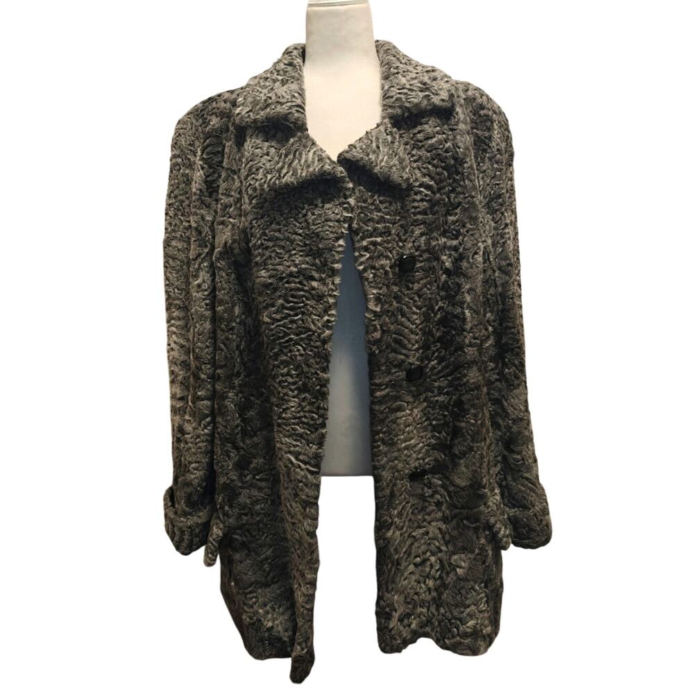 Gray vintage swirl Wool Coat sz  M/L